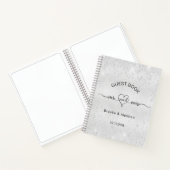 Gastboek bruiloft zilverglitter de heer mrs name notitieboek (Binnen)