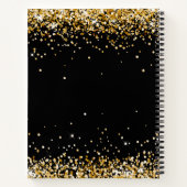 Gastboek bruiloft zwart goud confetti notitieboek (Achterkant)