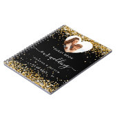 Gastboek bruiloft zwart goud foto hart budget notitieboek (Linkerzijde)