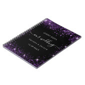 Gastboek bruiloft zwart paarse budget notitieboek (Linkerzijde)