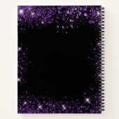 Gastboek bruiloft zwart paarse foto hart notitieboek (Achterkant)