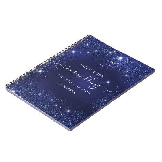 Gastboek bruinglittersparken notitieboek (Linkerzijde)