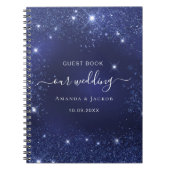 Gastboek bruinglittersparken notitieboek (Voorkant)