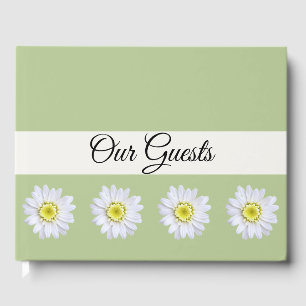 Gastboek - Daisies op Sage Gastenboek