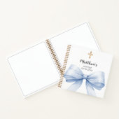 Gastboek Doop blauwe boog jongen Notitieboek (Binnen)