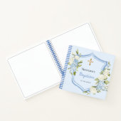 Gastboek doopsel blauwe bloemen jongen notitieboek (Binnen)