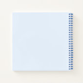 Gastboek doopsel blauwe bloemen jongen notitieboek (Achterkant)