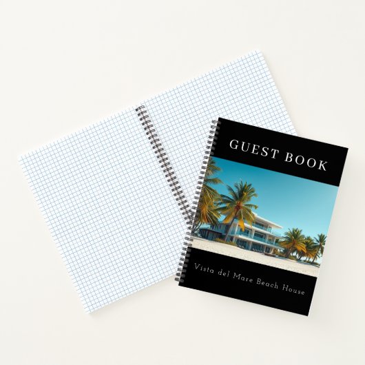 Gastboek foto strand huis familie vakantiehuis notitieboek (Binnen)