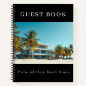 Gastboek foto strand huis familie vakantiehuis notitieboek (Voorkant)