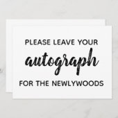 Gastboek "handtekeningen" kaart (Voorkant / Achterkant)