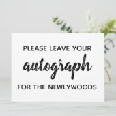 Gastboek "handtekeningen" kaart (Staand voorkant)