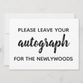 Gastboek "handtekeningen" kaart (Voorkant)