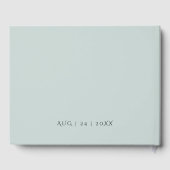 Gastboek Happy Ever After Seashells Coral Blauwgro Gastenboek (Achterkant)