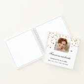 Gastboek herdenking foto witte gouden harten notitieboek (Binnen)