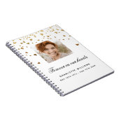 Gastboek herdenking witte goudharten foto notitieboek (Rechterzijde)