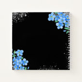 Gastboek herdenking zwarte florfoto notitieboek (Achterkant)