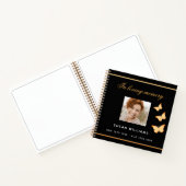 Gastboek herdenking zwarte goudfoto notitieboek (Binnen)