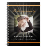 Gastboek herdenking zwarte goudfoto notitieboek (Voorkant)