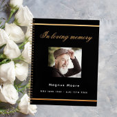 Gastboek herdenking zwarte goudfoto notitieboek