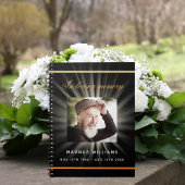 Gastboek herdenking zwarte goudfoto notitieboek