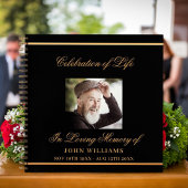 Gastboek herdenking zwarte goudfoto notitieboek