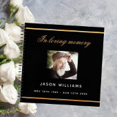 Gastboek herdenking zwarte goudfoto notitieboek