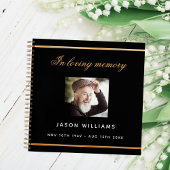 Gastboek herdenking zwarte goudfoto notitieboek