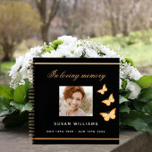 Gastboek herdenking zwarte goudfoto notitieboek