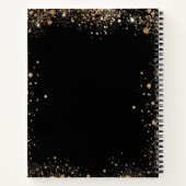 Gastboek herdenking zwarte goudfoto notitieboek (Achterkant)