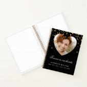 Gastboek herdenking zwarte goudfoto notitieboek (Binnen)