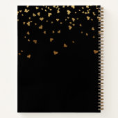 Gastboek herdenking zwarte goudfoto notitieboek (Achterkant)