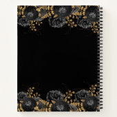 Gastboek herdenking zwarte goudfoto notitieboek (Achterkant)