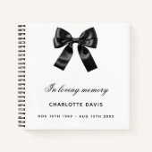 Gastboek herdenkingsbegrafenis zwarte witte boog notitieboek (Voorkant)