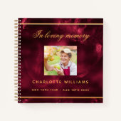 Gastboek herdenkingsfoto van de begrafenis van het notitieboek (Voorkant)