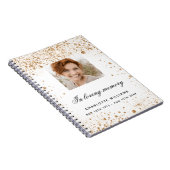 Gastboek herdenkingsfoto wit goud glitter notitieboek (Rechterzijde)