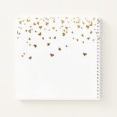 Gastboek herdenkingsfoto wit gouden hart notitieboek (Achterkant)