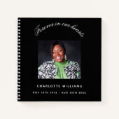 Gastboek herdenkingsfoto zwart wit notitieboek (Voorkant)