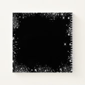 Gastboek herdenkingsfoto zwarte zilver notitieboek (Achterkant)