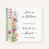 Gastboek Liefde in bloei roze paarse Vrijgezellenf Notitieboek (Voorkant)