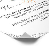 Gastboek Little Boo Baby shower Halloween Poster (Hoek)