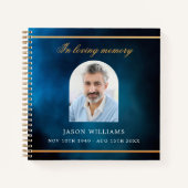 Gastboek Memorial begrafenis blauwe lucht foto boo Notitieboek (Voorkant)