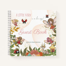 Gastboek met gekantelde Fairy Whimsical Girl Ladyb Notitieboek