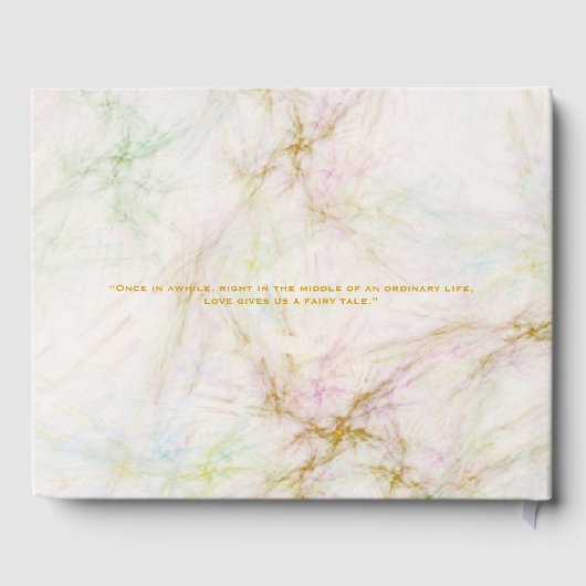 Gastboek met gepersonaliseerde goudbruine marmer gastenboek (Achterkant)