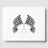 Gastboek met geruite vlag gastenboek (Achterkant)