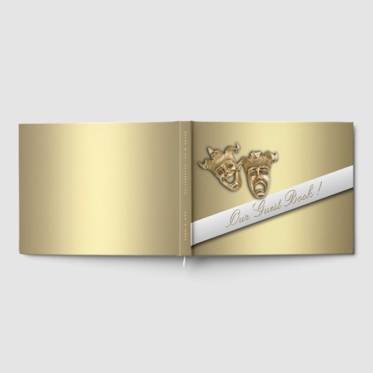 Gastboek met Gold Theater-maskers Gastenboek (Volledig)