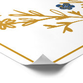 Gastboek met goudvingerafdruk Bind Weddenschap Poster (Hoek)