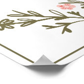 Gastboek met groene vingerafdrukstructuur poster (Hoek)