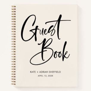Gastboek met modern schrijfbudget notitieboek