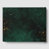 Gastboek Modern Green Black Waterverf Magic Gastenboek (Achterkant)