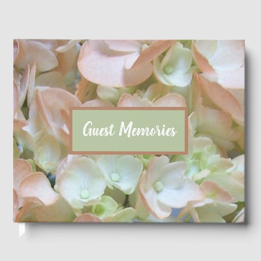 Gastboek - Peach Hydrangea Gastenboek (Voorkant)